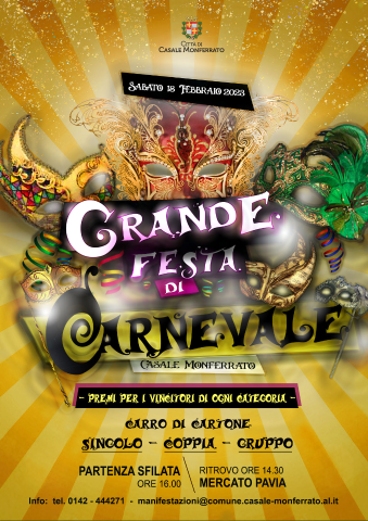 Carnevale 2023 - Festeggiamenti a Casale Monferrato e Santa Maria del Tempio